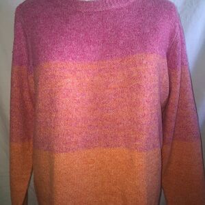 cupcakes & cashmere Pink and Orange Sweater
